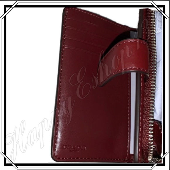 Coach Medium Corner Zip Wallet in Signature Canvas - Picture 9 of 11